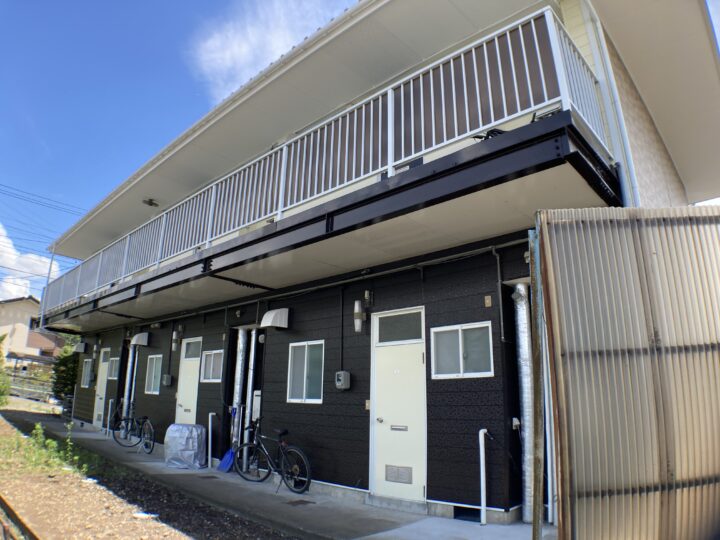長野県 小諸市 アパート外壁1面塗装工事