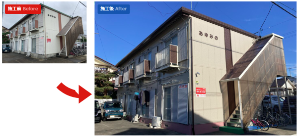 長野県上田市アパート外壁塗装工事