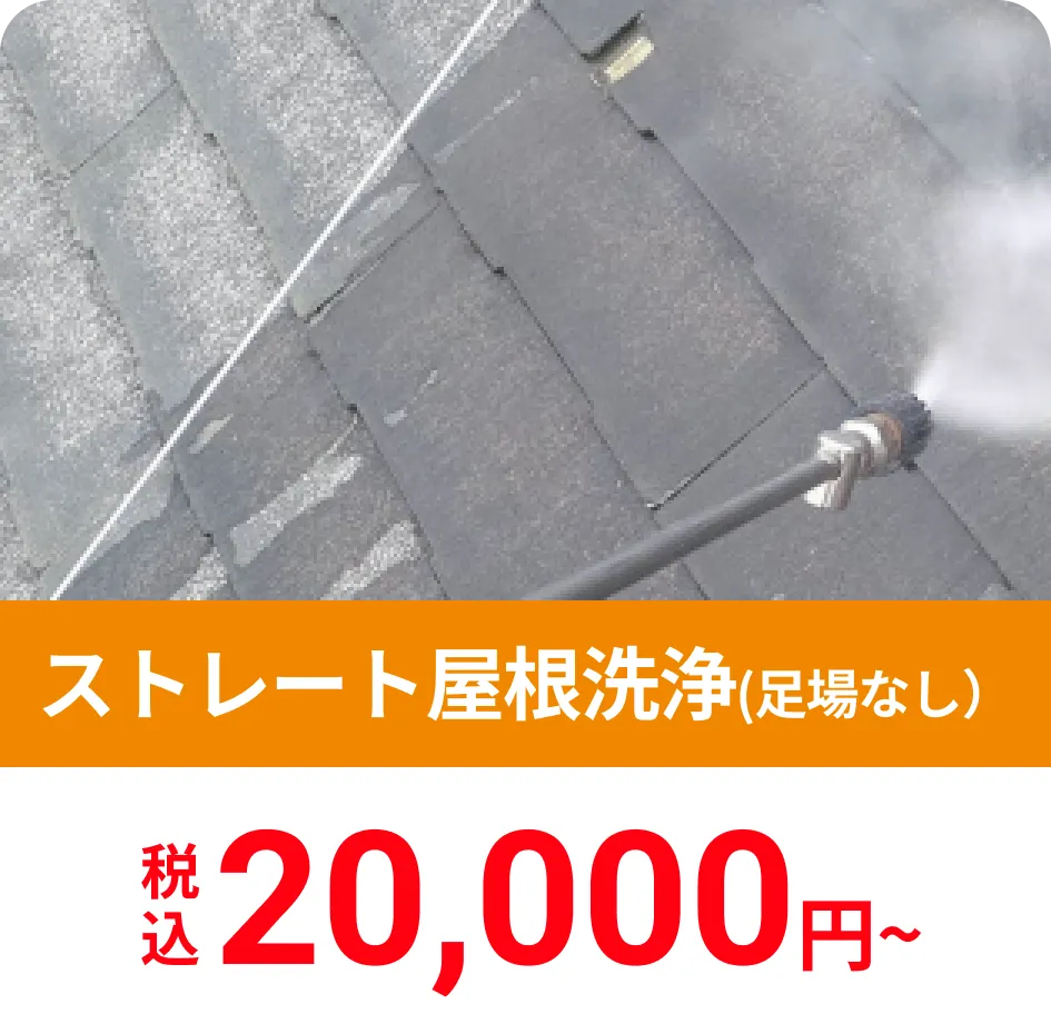 ストレート屋根洗浄(足場なし)